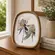 Porta-Retrato Grande Decorativo com Moldura Orgânica e Estampa Floral