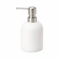 Porta Sabonete Líquido Branco de Cimento