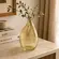 Vaso Decorativo Grande de Vidro Âmbar com Design Orgânico