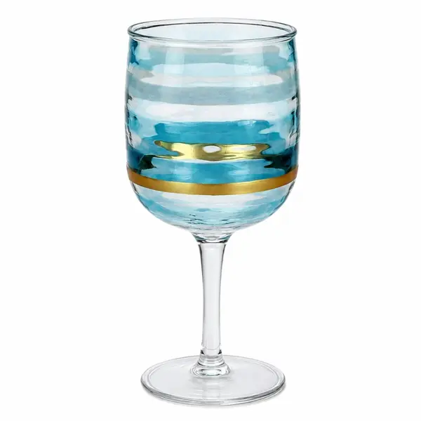 Taça de Acrílico com Detalhes em Degrade Azul