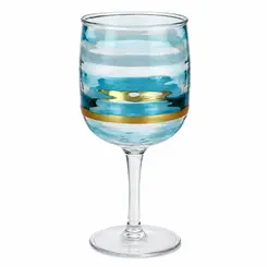 Taça de Acrílico com Detalhes em Degrade Azul