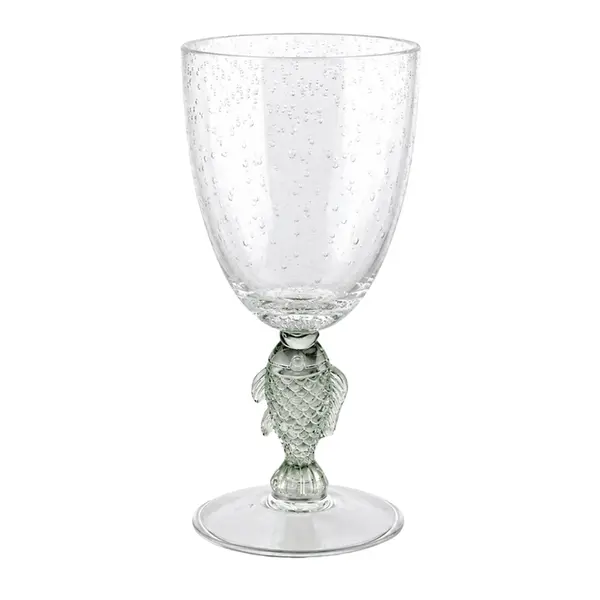 Taça de Acrílico Peixe Verde com Bolhas