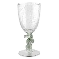 Taça de Acrílico Cavalo Marinho Verde com Bolhas