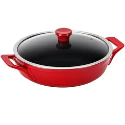 Panela de Cerâmica com Alças Clear Pomodoro com Tampa de Vidro (Indução)