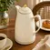 Garrafa Térmica de Porcelana Renda Creme