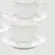 Conjunto com 6 Xícaras Café de Porcelana com Pires Filetada Ouro Maldivas
