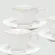 Conjunto com 6 Xícaras Chá de Porcelana com Pires Filetada Ouro Maldivas
