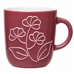 Caneca de Cerâmica Chocolate Flowers