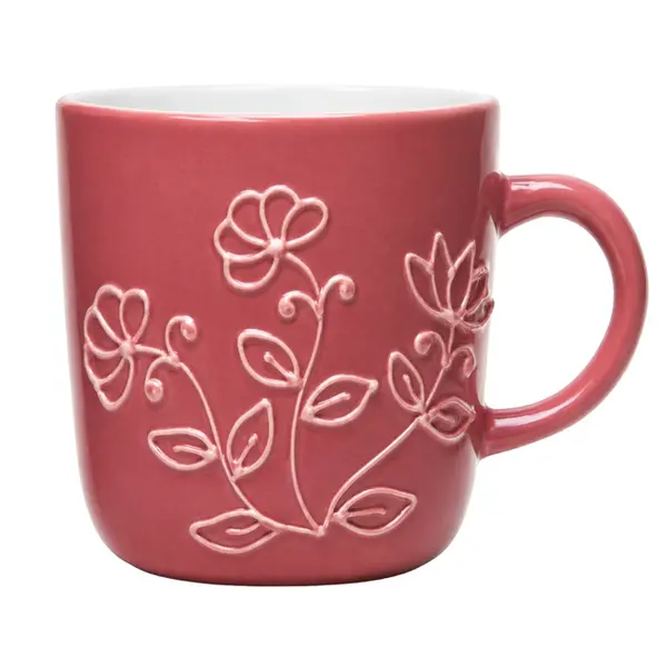 Caneca de Cerâmica Marsala Flowers