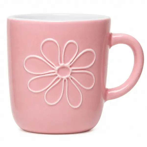 Caneca de Cerâmica Rosa Flowers