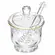 Meleira de Cristal de Chumbo Filetado Dourado com Colher