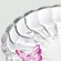 Prato de Cristal Decorativo Fairy Butterfly Rosa