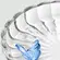Prato de Cristal Decorativo Fairy Butterfly Azul