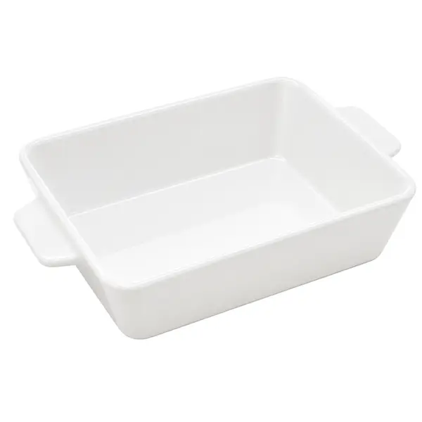 Forma Refratária Branca Média de Porcelana com Alça