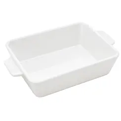 Forma Refratária Branca Média de Porcelana com Alça