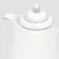 Garrafa Térmica de Porcelana Branca e Prata