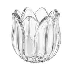 Conjunto com 2 Porta Velas de Vidro Celina Fleur