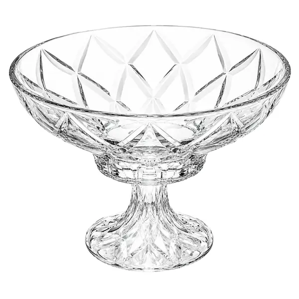 Centro de Mesa com Pé de Cristal de Chumbo Deli Diamond