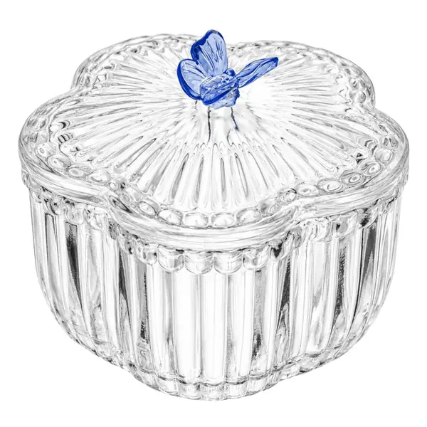 Porta Joias de Cristal Fairy Butterfly Azul