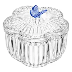 Porta Joias de Cristal Fairy Butterfly Azul