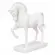 Cavalo de Poliresina Decorativo Branco com Base