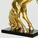 Cavalo de Poliresina Decorativo Dourado com Base