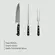 Conjunto com 3 Peças Para Churrasco de Aço Inox e Cabo de Madeira Premium