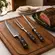 Conjunto com 3 Peças Para Churrasco de Aço Inox e Cabo de Madeira Premium
