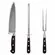 Conjunto com 3 Peças Para Churrasco de Aço Inox e Cabo de Madeira Premium