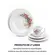 Aparelho Jantar e Chá 30 Peças Porcelana Schmidt - Dec. Roseira Real R017 2ª Linha