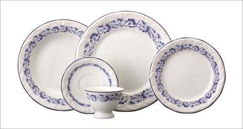 Aparelho de Jantar e Chá Porcelana Schmidt 30 peças - Dec. Edite 2