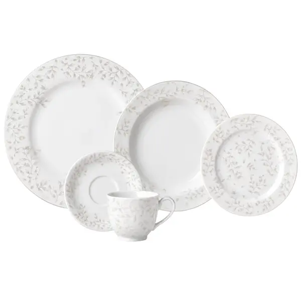 Aparelho Jantar e Chá 30 Peças Porcelana Schmidt - Dec. Guaporé 2395