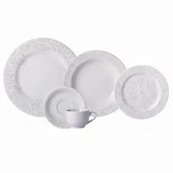 Aparelho Jantar e Chá 30 Peças Porcelana Schmidt - Dec. Guaporé 2395