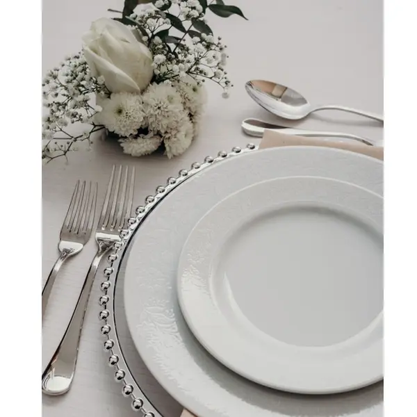 Prato Sobremesa Porcelana Schmidt - Dec. Noiva 2248