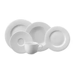 Aparelho de Jantar e Chá Porcelana Schmidt 30 Peças - Mod. Aba Larga