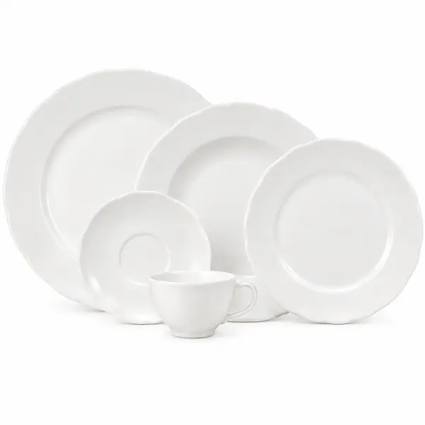 Aparelho Jantar e Chá 30 Peças Porcelana Schmidt - Mod. Izabel 003