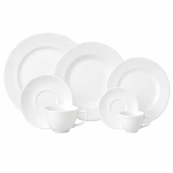 Aparelho Jantar Chá e Café 42 Peças Porcelana Schmidt - Mod. Izabel 003