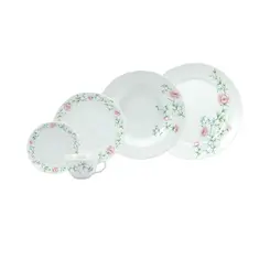 Aparelho Jantar e Chá 30 Peças Porcelana Schmidt - Dec. Tereza 2347