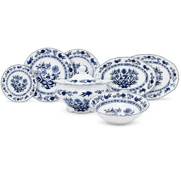 Aparelho de Jantar 41 Peças Porcelana Schmidt - Dec. Cebolinha 2617