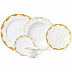 Aparelho Jantar e Chá 30 Peças Porcelana Schmidt - Dec. Brasilis 2392