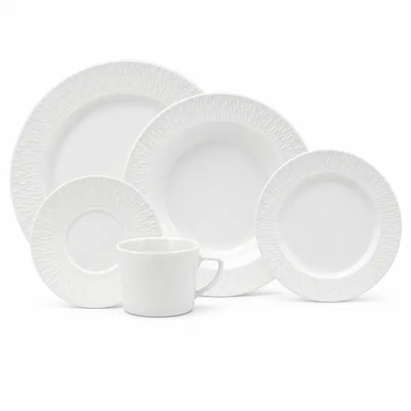 Aparelho Jantar e Chá 30 Peças Porcelana Schmidt - Mod. Aspen 241