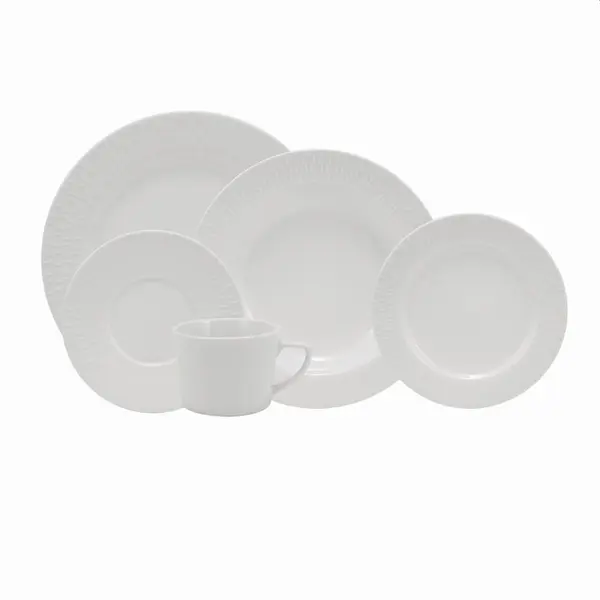 Aparelho Jantar e Chá 30 Peças Porcelana Schmidt - Mod. Aspen 241