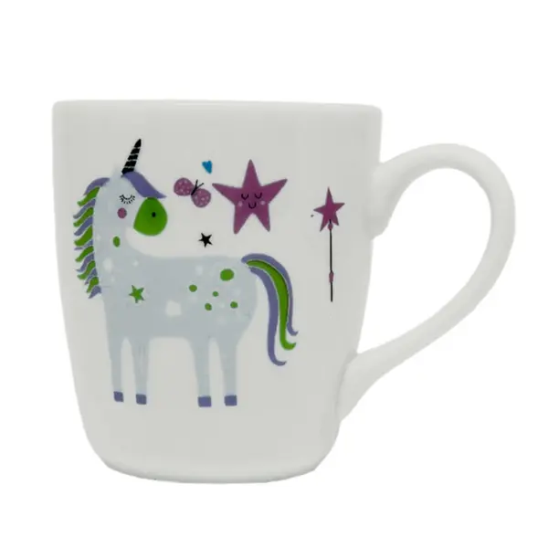 Caneca Porcelana Schmidt - Dec. Unicornio Infantil