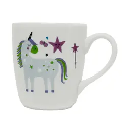 Caneca Porcelana Schmidt - Dec. Unicornio Infantil