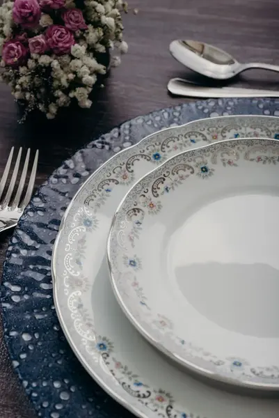 Aparelho Jantar e Chá 30 Peças Porcelana Schmidt - Dec. Saint Germain Izabel 2339