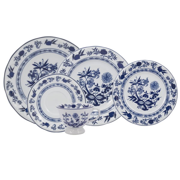 Aparelho de Jantar Porcelana Schmidt 41 Peças - Dec. Cebolinha 2617 -  SCHMIDT