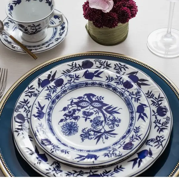 Aparelho Jantar e Chá 30 Peças Porcelana Schmidt - Dec. Cebolinha 2617