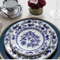 Aparelho Jantar e Chá 30 Peças Porcelana Schmidt - Dec. Cebolinha 2617