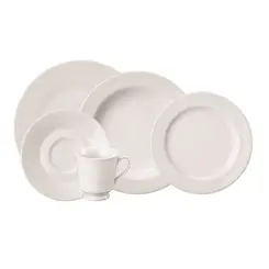 Aparelho Jantar e Chá 30 Peças Porcelana Schmidt - Mod. Itamaraty 292