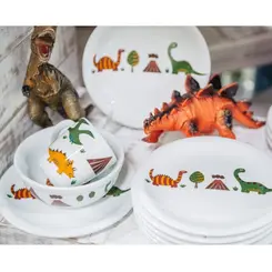 Caneca Porcelana Schmidt - Dec. Dinossauros Infantil